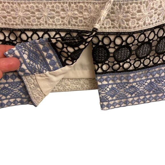 Talbots Lace Stripe Pencil Skirt Size 12 - Picture 8 of 15